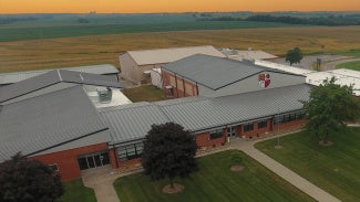 exterior of santa fe school that underwent roof retrofit