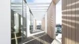  The linear roof terrace on the top floor of Flex House provides shades and views 