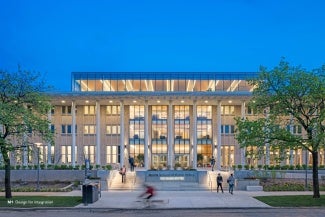 Farr Associates and Woodhouse Tinucci Architects' The Keller Center - Harris school of Public Policy is a 2020 COTE Top Ten winner and an AIA 2030 Commitment signatory.