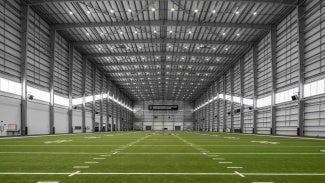 Interior of the Raiders practice facility