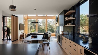 A well-lit residential kitchen