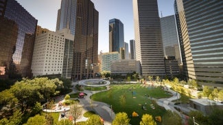 PACIFIC PLAZA AERIAL DURING OPENING WEEK