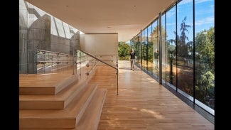 Mount Auburn Cemetery - Bigelow Chapel and New Crematory interior walkway