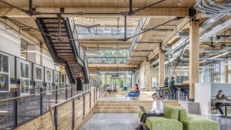 Caption: The Kendeda Building for Innovative Sustainable Design in Atlanta by the Miller Hull Partnership, Lord Aeck Sargent, a 2021 COTE Top Ten award recipient.