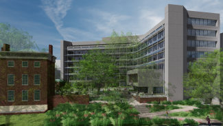 AIA headquarter's renewal rendering of exterior building from New York Avenue