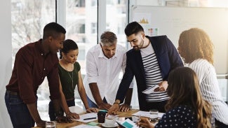 Group of creatives working together.