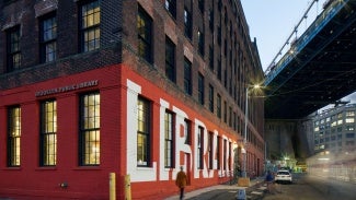 Exterior of Adams Street Library