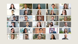 A collage of headshots showing  Young Architects 2024 winners