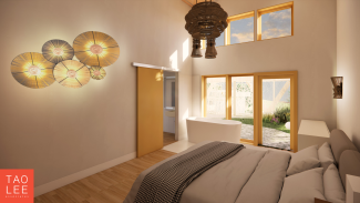 Interior rendering of Jamaa Birth Village