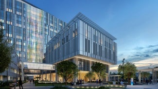 Northwest View from West Plaza/Courtyard