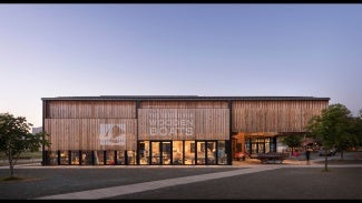 The new Wagner Education Center establishes a new front door for the Center for Wooden Boats, a beloved Seattle organization dedicated to building, maintaining and using historic small craft.
