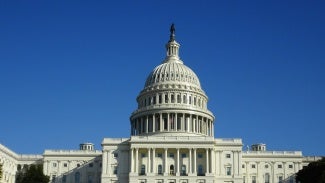 US Capitol building under a blue sky