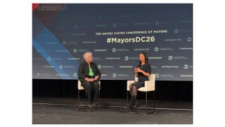 Carole Wedge and Mayor Wu