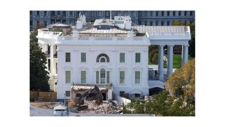 East Facade of the White House, showing the destruction of the East Portico