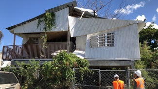 Home in Puerto Rico destroyed from disaster