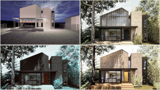 Renderings of a house