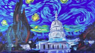 Sample painting of the artwork attendees can expect to create at this event