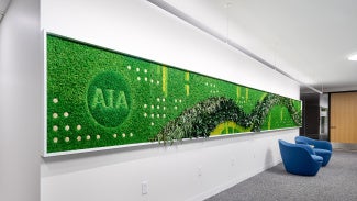 Living green wall at AIA Global Campus for Architecture & Design