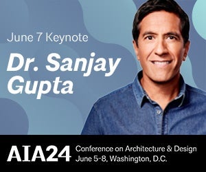 Ad for keynote speaker Dr. Sanjay Gupta AIA24 in June