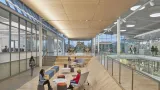 Interior gallery and communal space in Siebel Center for Design