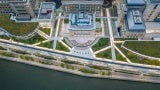 top down view of building 