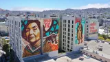  North party wall facing downtown, Jessica Sabogal’s mural dedicated to mission district artist and activist Yolanda Lopez 
