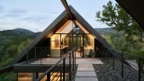 Three Gables home exterior roof patio and office