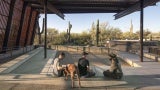 Outdoor shaded area of Pima Dynamite Trailhead 