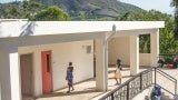 clinic exterior with mountain in the background