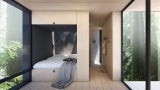 A prefabricated system of modules which have the ability to sinuously expand and weave into their environment