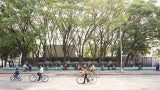 The Refreshing Waters supports public life in the Tiffany Street Plaza.