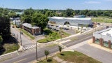 Aerial view of Collage Dance facility in the context of its neighborhood.
