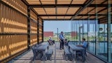 Second level outdoor space, large west elevation