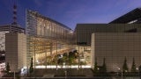 Entrance to the Tokyo International Forum from Babasaki Dori in Marunouchi District.