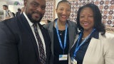 aia ceo/evp Lakisha Ann Woods with AIA 2024 president Kimberly Dowdell (center) and mayor Hollies J. Winston of Brooklyn Park, Minnesota