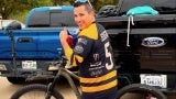 antonio valdivia rides bike with prosthesis