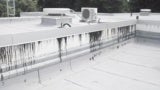 A damaged roof