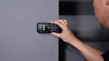 A laser distance meter’s detailed display