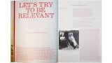 A copy of Harvard Design Magazine #48 opened up to a piece written by Sarah W.