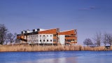 Phillip Merrill Environmental Center, view of the building looking east across the site