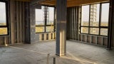 sound attenuation mat mass timber project in process