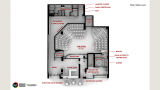 Upper-level floor plan for Washington Improv Theater