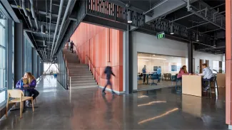 staircase inside Southeast Community College Academic Excellence Center