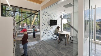 Southwest Public Library in Washington, DC interior view of breakout spaces