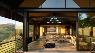 Three Gables home interior living room