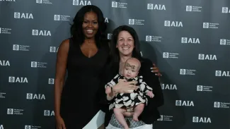 KATE ATTENDING HER FIRST CONFERENCE ON ARCHITECTURE, A’17, IN ORLANDO, FLORIDA. SHE MET KEYNOTE MICHELLE OBAMA, AND BROUGHT HER 4 MONTH OLD DAUGHTER, SAVANNAH TO HER FIRST ARCHITECTURAL EVENT.