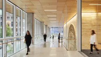 Inside hallway of building