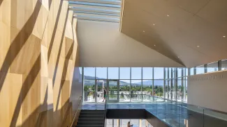 4th floor of Missoula Public Library New Main Library, with outdoor view.