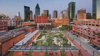 West End Square aerial looking east.