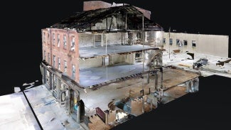 3D SCAN OF A 166 YEAR OLD BUILDING, FORMERLY A NIGHT CLUB, THAT HAD YEARS OF ABUSE AND NEGLECT AND FIRE DAMAGE IS NOW THE FUTURE OF BUILDING FOR THE CULINARY INSTITUTE AT SAVANNAH TECHNICAL COLLEGE.